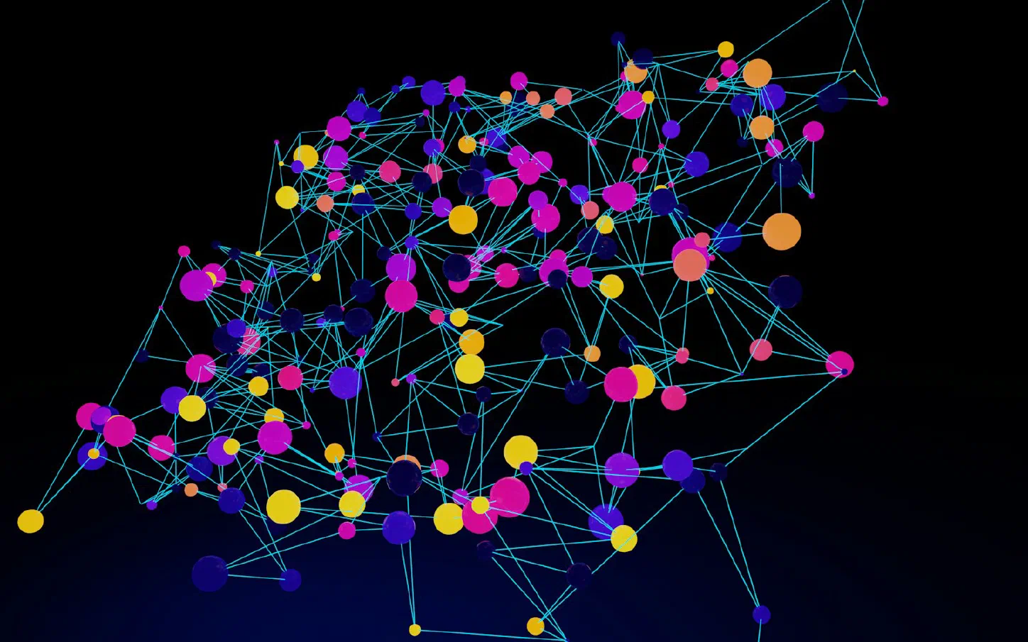 An abstract image of a network of interconnected dots